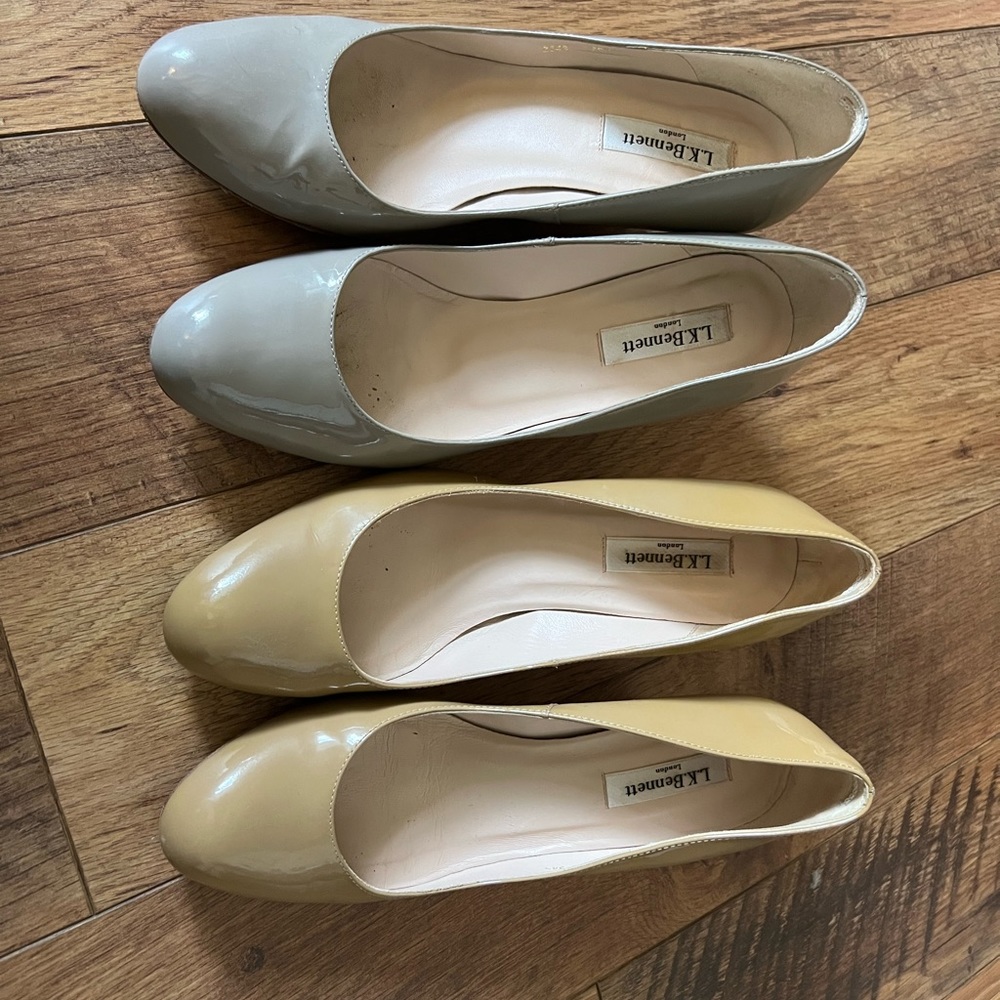 LK Bennett patent leather espadrille
